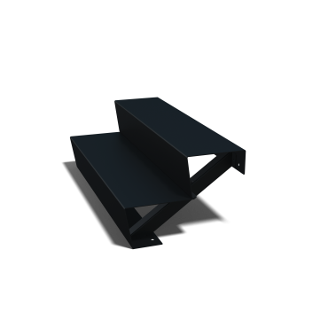 Zwarte trap 2-trede (breedte 100cm)