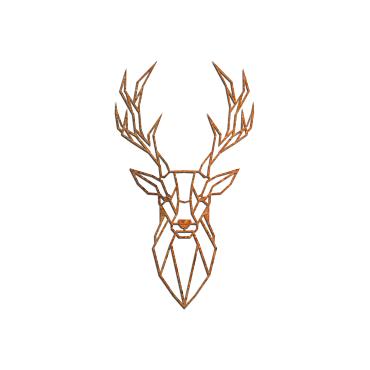Cortenstaal wanddecoratie Deer 1.0-Large