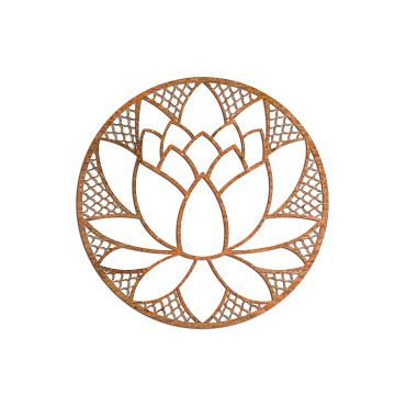 Cortenstaal wanddecoratie Lotus Flower-Small