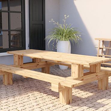 Lariks/Douglas picknicktafel - Boss