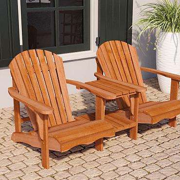 Hardhouten loveseat - Relax