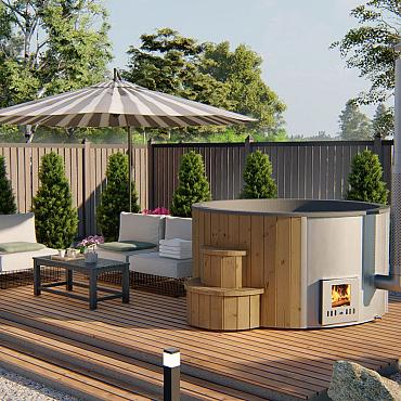 Hottub thermowood ø200xH95cm - Deluxe