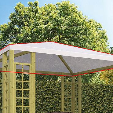 Houten paviljoen - los zeildoek