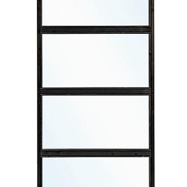 Glaswand modern zwart dubbel - Wandmodule B99xH210cm