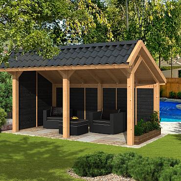 Bergen L Type 2 - Potdekselplank zwart