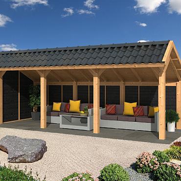 Bergen L Type 6 - Potdekselplank zwart