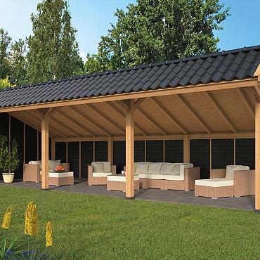 Bergen XL Type 6 - Potdekselplank zwart