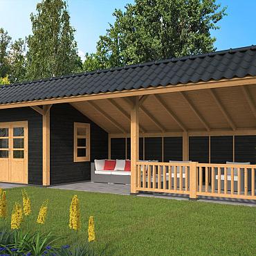 Bergen XL Type 8 - Potdekselplank zwart