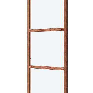 Glaswand De Luxe onbehandeld - type A 84.5x230cm