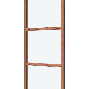 Glaswand De Luxe onbehandeld - type B 89.1x230cm