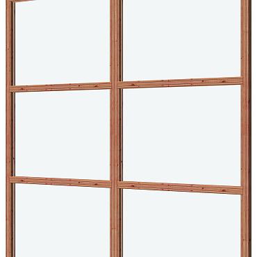 Glaswand De Luxe onbehandeld - type P 198x230cm