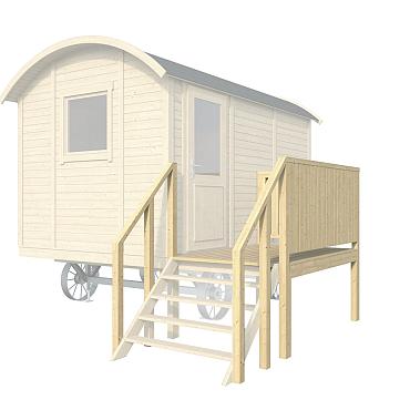 Luxe veranda B  - t.b.v. zigeunerwagen met zij-ingang