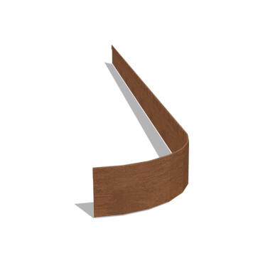 Cortenstaal kantopsluiting FLEX geplet 45 cm (lengte 240 cm)