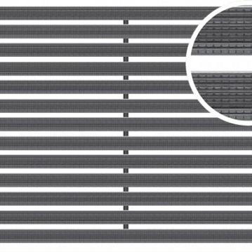 Mat tbv schoonl 60x60x2cm alum+rub+zw