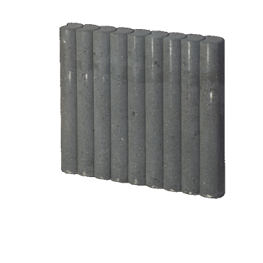 Palissadeband rond 8x25 zwart