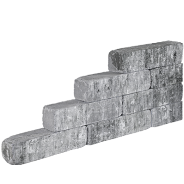Blockstone 12x12x60 - Zwart/Grijs