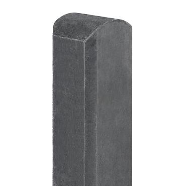 Tussenpaal antraciet glad met halfronde kop 10x10x280 cm betonpaal