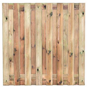 Tuinscherm geïmp. 17 planks (15+2) - Coevorden 180x180cm - schutting