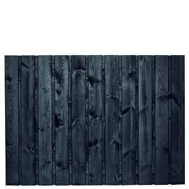 Tuinscherm zwart gesp. 23 planks (21+2) - Dresden 130x180cm - schutting