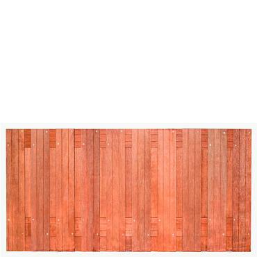 Tuinscherm hardhout 21 planks (19+2) - Dronten 180 x 90 - schutting