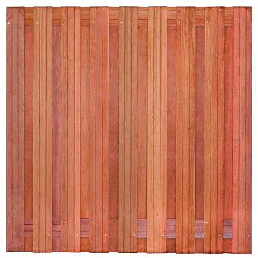 Tuinscherm hardhout 19 planks (17+2) - Harlingen 180 x 180 - schutting