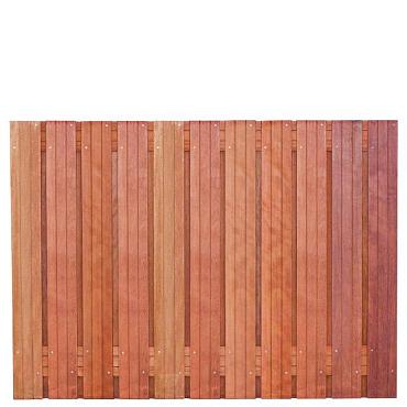 Tuinscherm hardhout 23 planks (21+2) - Hoorn 180 x 130 - schutting
