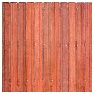 Tuinscherm hardhout 23 planks (21+2) - Hoorn 180 x 180 - schutting