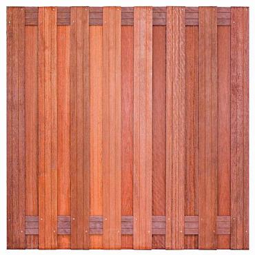 Tuinscherm hardhout 17 planks (15+2) - Kampen 180x180cm - schutting