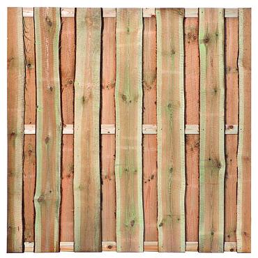 Tuinscherm geïmpregneerd 12 planks - Rustiek H180xB180cm - schutting