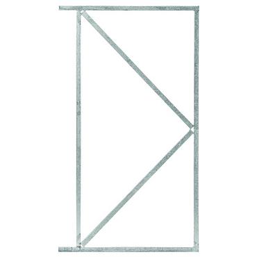 *IJzeren deurframe gegalvaniseerd - H80xB100cm - met verstelbaar scharnier - 2 ogen