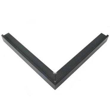 Aluminium daktrim buitenhoek standaard 45x45mm Zwart