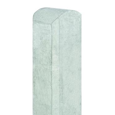 Berton©-paal wit/grijs, ronde kop - 10.0x10.0x180cm - Waal-serie - voor scherm: 90x180cm