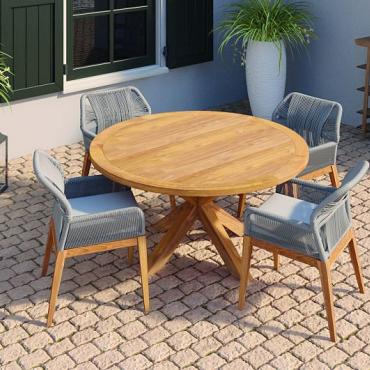 Tuinset teak - Tafel rond