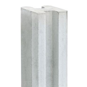 Berton©-sleufpaal 11.5x11.5 wit/grijs - 11.5x11.5x316cm - Linde-serie