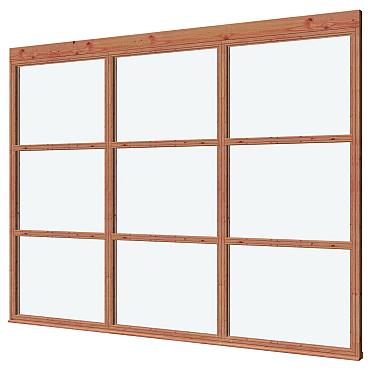 Glaswand De Luxe onbehandeld - type R 298x230cm