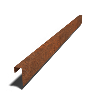 Cortenstaal overzetprofiel 15x6x5cm (lengte 240 cm)