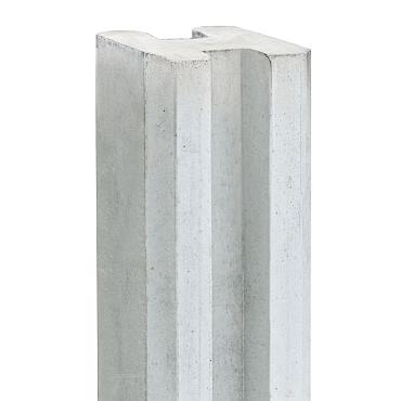 Berton©-sleufpaal 11.5x11.5 wit/grijs - 11.5x11.5x272cm eindmodel - Spui-serie