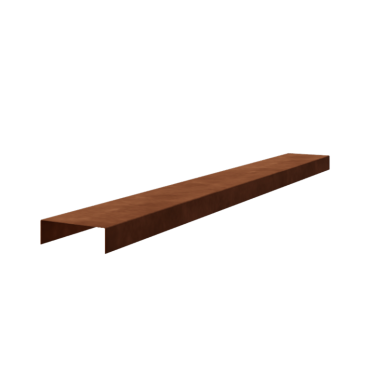 Cortenstaal overzetprofiel 5x15x5cm (lengte 240 cm)
