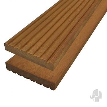 Vlonderplank Bangkirai hardhout gedroogd 2,5x14,5x395cm