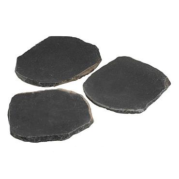 Stapsteen -  basalt Soft finish Ø 40 cm x 3 cm zwart
