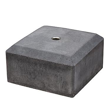 Betonpoer antraciet met afgeschuinde kanten 22x22x50 cm