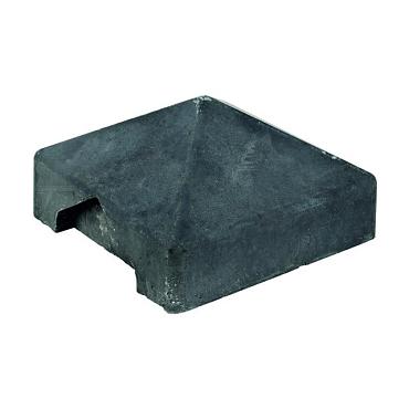 Beton-afdekpet antraciet diamantkop - 14x14x5cm hoekmodel