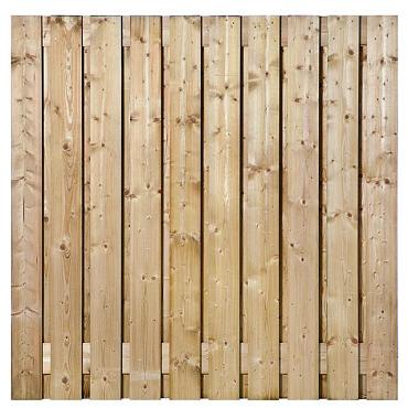 Tuinscherm vuren geïmp. 21 planks (19+2) - Azewijn 180x180cm - schutting