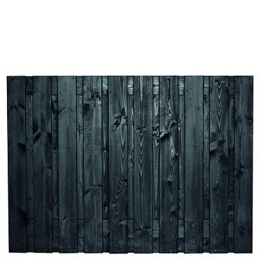 Tuinscherm zwart gesp. 21 planks (19+2) - Stuttgart 130x180cm - schutting