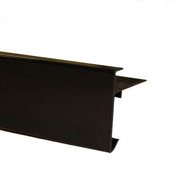 Aluminium daktrim 4.5x4.5x250 - Zwart