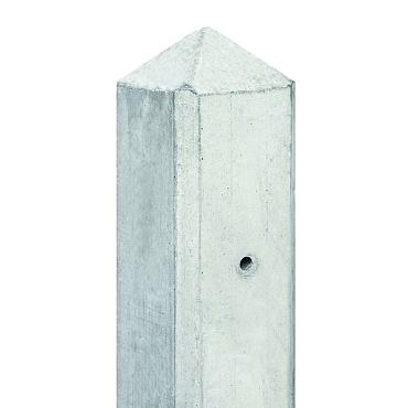 Berton©-paal wit/grijs, diamantkop - 10x10x220cm - IJssel-serie - voor scherm: 120x180