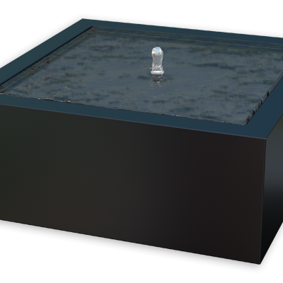 Aluminium watertafel 100x100x40-RAL9005 (zwart)-Exclusief LED-verlichting
