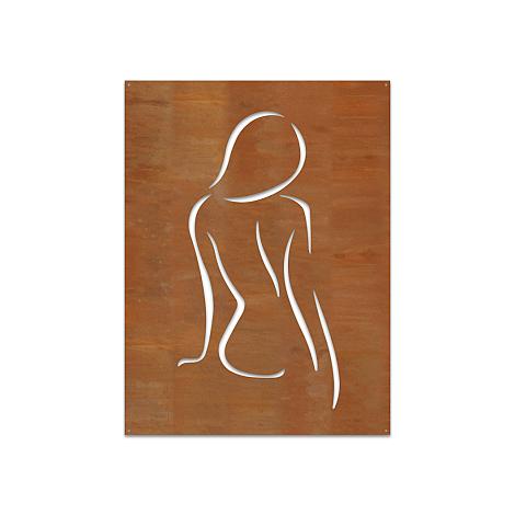 Cortenstaal wanddecoratie Woman-Large