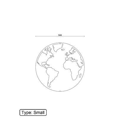 Cortenstaal wanddecoratie Globe-Small
