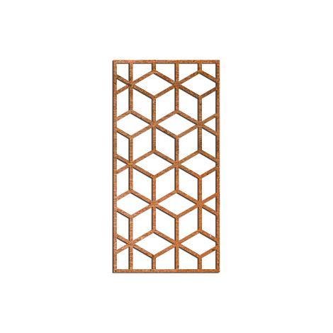 Cortenstaal wanddecoratie Geometric Pattern 2.0-Large